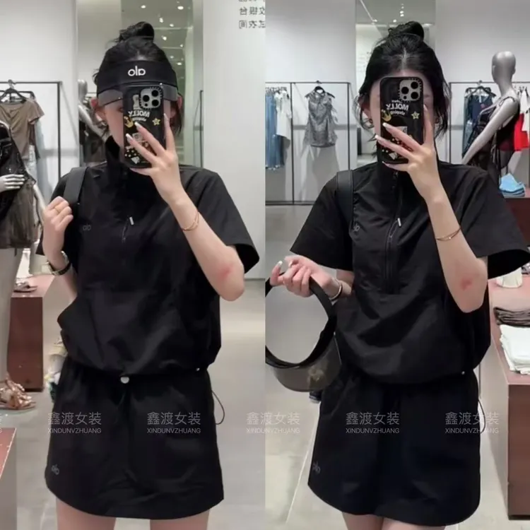 2025夏季新款时尚显瘦气质女士网红洋气两件套百搭款D5631