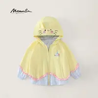 MOMOCO2025新款秋季女童拼色小猫咪卡通洋气可爱外套77730138006