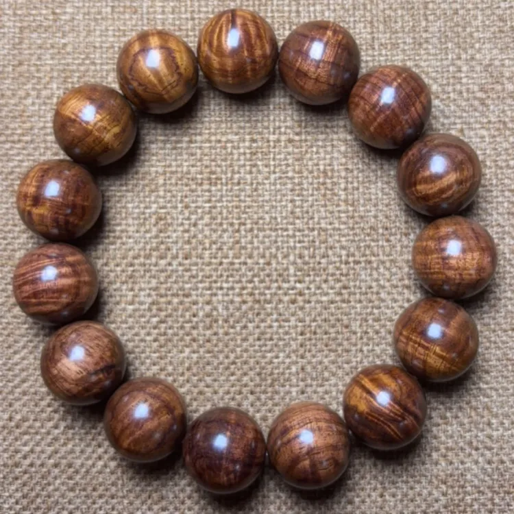 海南黄花梨，老油梨褶皱水波1.5单圈