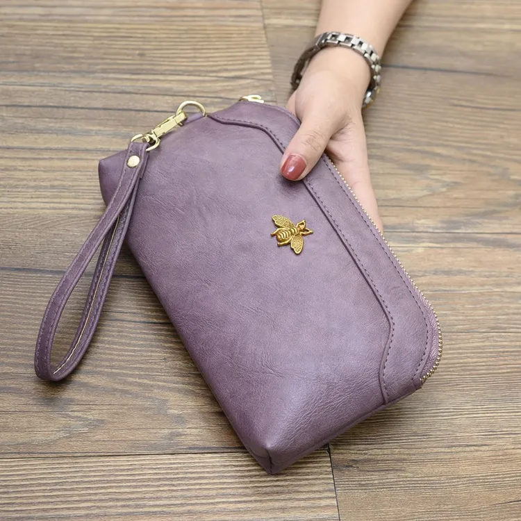 新款时尚长款钱包大容量女拉链零钱包多功能手拿包女士手机包百搭