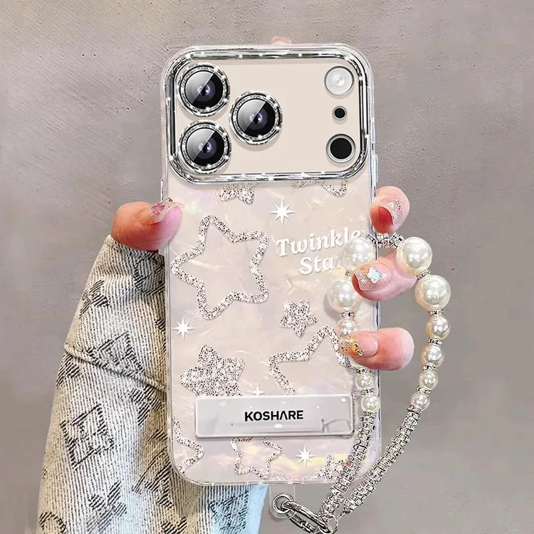 闪粉星星适用苹果17pro手机壳新iPhone17promax支架17Air全包防摔