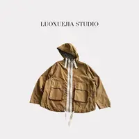 LXJ25272「北海道之恋」日系复古工装口袋短款外套