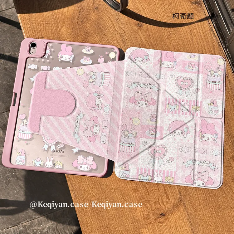 【Y型旋转亚克力】美乐蒂适用华为小米苹果ipad11平板保护套硬壳全