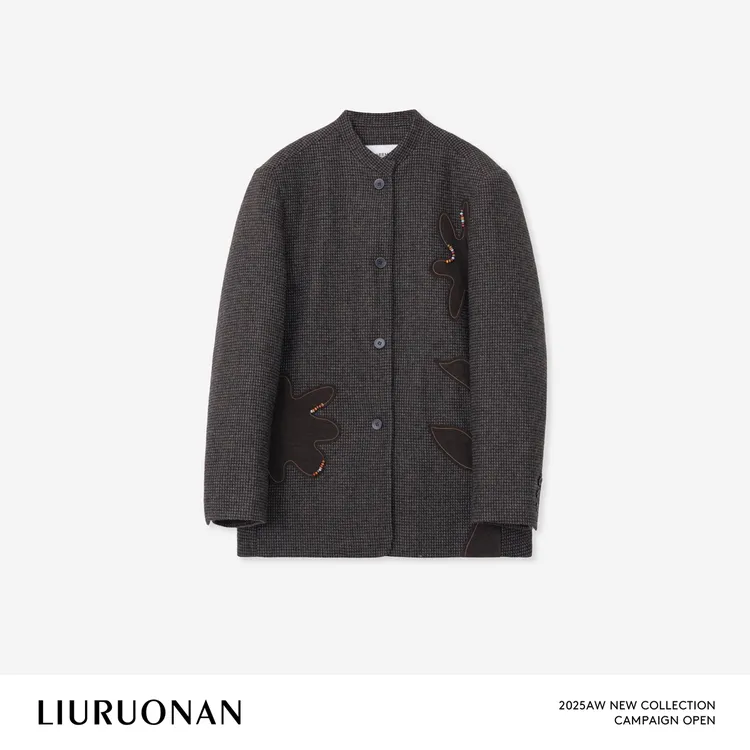 LIURUONAN 25WIN【拼图西装】立体贴花单排扣长袖修身显瘦外套秋冬