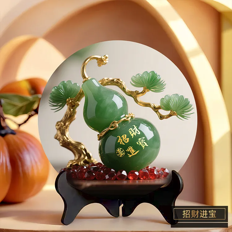 柿柿如意摆台画装饰画摆件家用客厅办公室玄关居家床头柜餐桌摆台