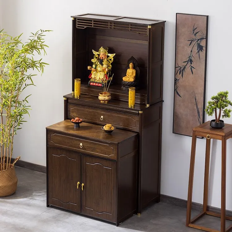 供桌家用立柜香案新中式案台客厅玄关桌现代轻奢玄关柜农村香火桌