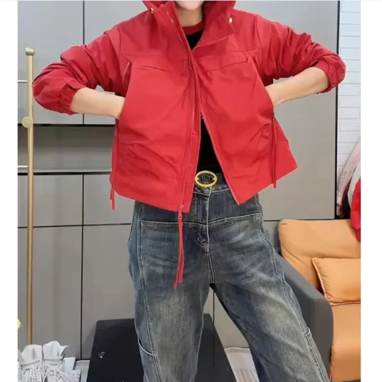 新款时尚女装洋气秋冬上档次冲锋衣气质靓丽外套裤子女休闲