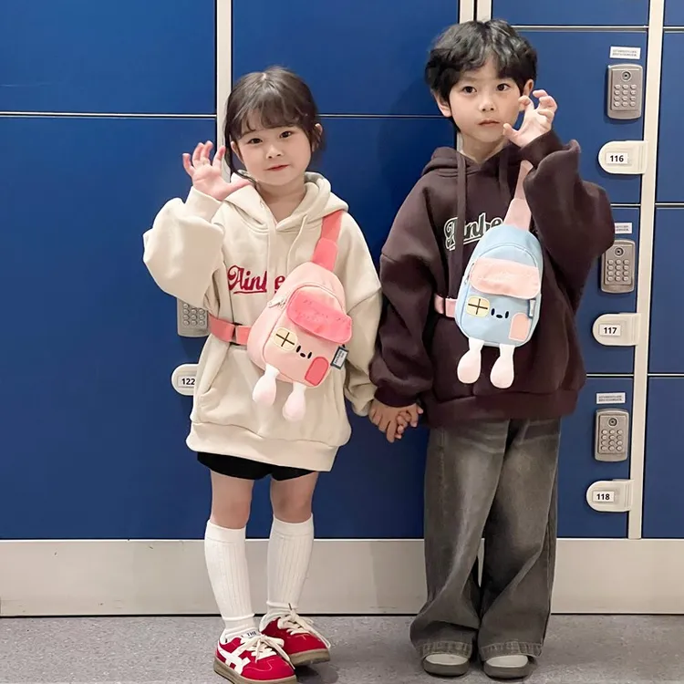 韩系儿儿童可爱小挎包超萌房子幼儿园卡通小背包女孩男童休闲胸包