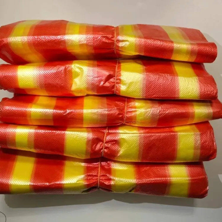 彩条塑料袋加厚长方形办喜事装馒头厂家直销