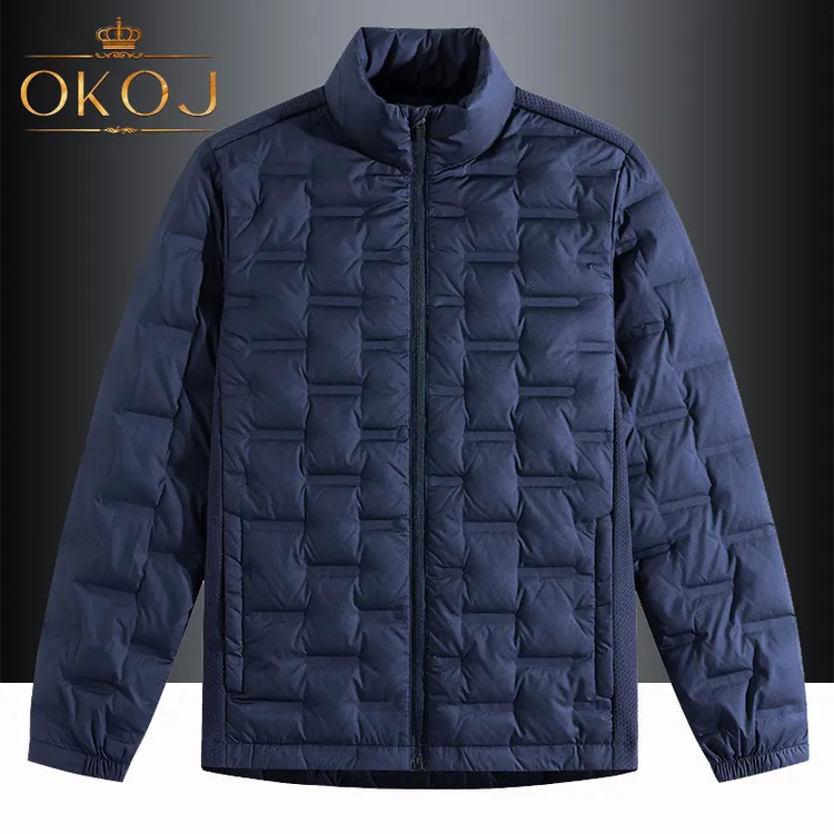 OKOJ户外运动羽绒服男款立领防风保暖秋冬季新款宽松大码休闲外套