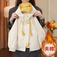 女童春秋新款连帽外套洋气男女宝宝户外冲锋衣夹克衫拉链外套