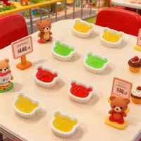小雨定制【迷你小熊果酱】仿真食玩diy树脂配件手机饰品