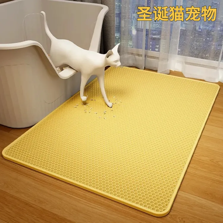 猫砂垫双层过滤猫砂防止猫砂外溅夏季宠物垫控砂垫耐磨耐抓加厚款