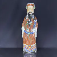 民国 粉彩禄星塑像