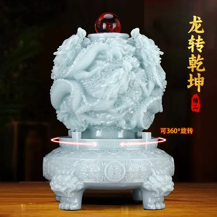 【师傅推荐】九转乾坤鼎仿摆玉件时来运转龙鼎摆设客厅装饰办公摆件