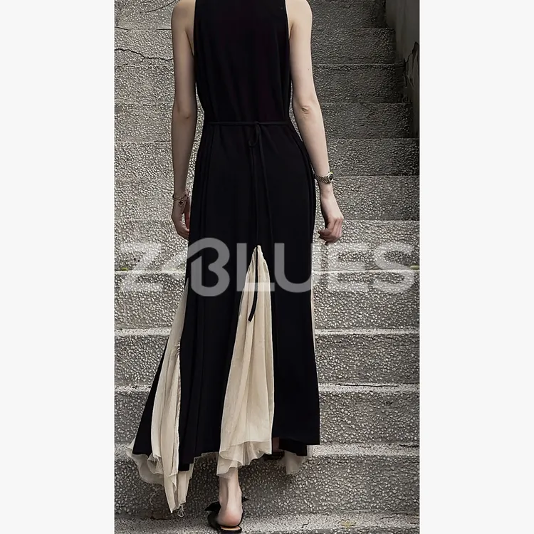 Z.blues【法式千金】法式宴会重工拼纱针织背心连衣裙YZJYJ0061