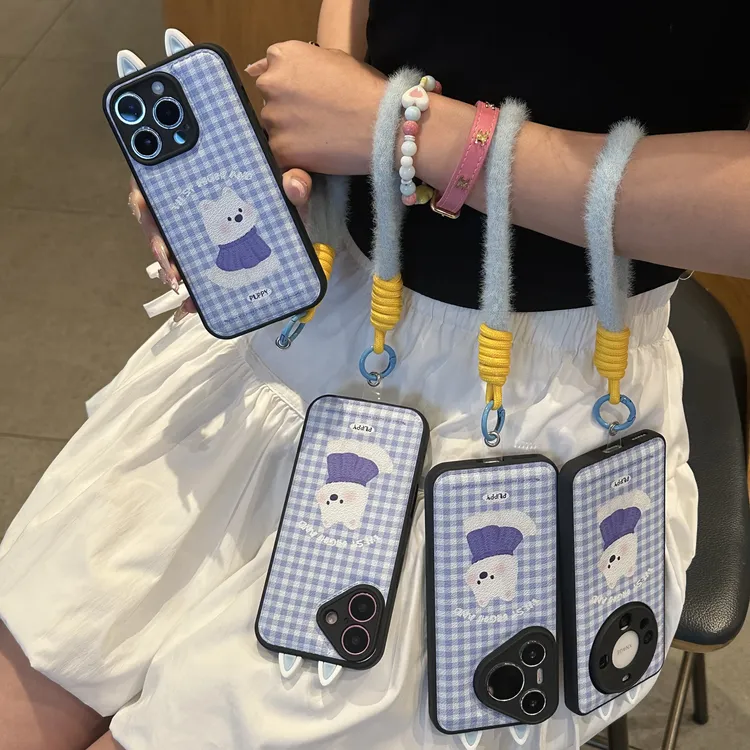 BANCA西高地耳朵挂绳适用苹果17/16/14手机壳小米15vivo华为oppo