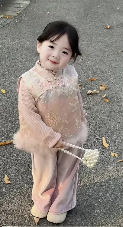 童装女童马甲2025新款秋冬女宝新中式改良夹棉保暖小女孩背心套装