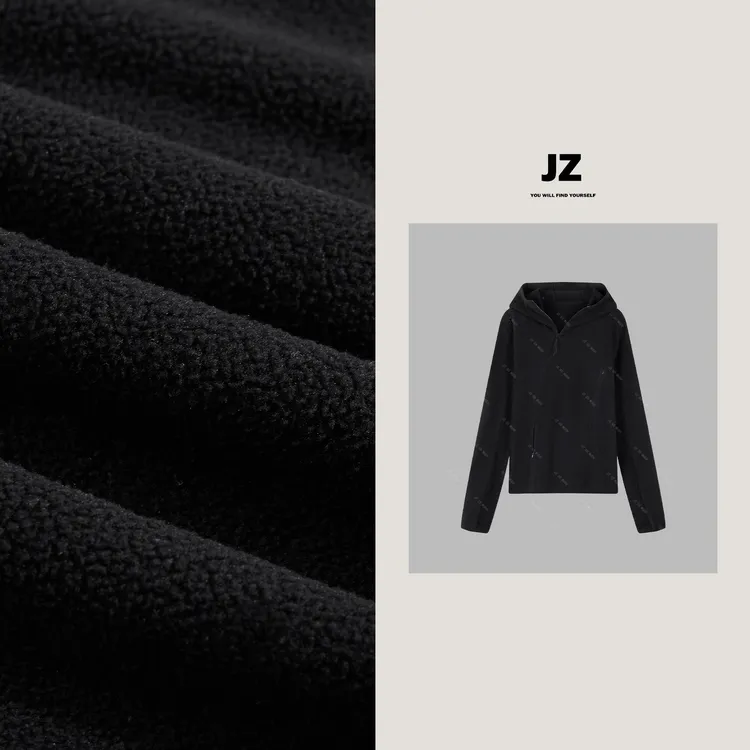 金子/JZ SO MUCH【忍者2.0】2025秋冬摇粒绒连帽斜拉链卫衣2086