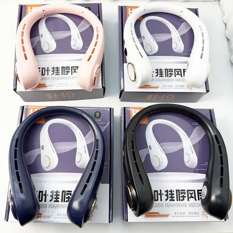 USB挂脖风扇2025新款懒人风扇便携超长续航充电版静音带显示充电