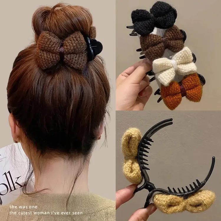 丸子头发夹女蝴蝶抓夹新款盘发神器显发量夹子头饰后脑勺发卡发饰