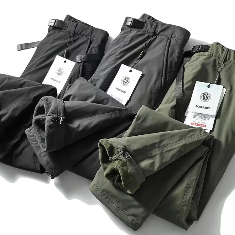 【加绒加厚】秋冬男士户外冲锋裤 山系防水防风保暖登山长裤