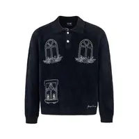 GB-GOODBRAND 2025FW 花园窗台管珠绣仿貂绒毛衣 男女同款