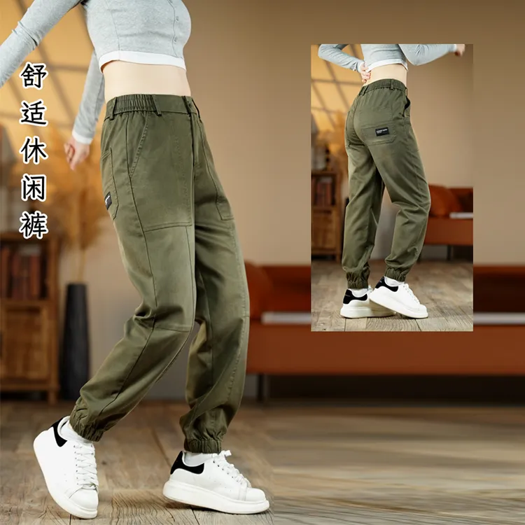 2025秋季休闲裤男潮流百搭美式束脚男抽绳宽松裤子舒适显瘦弹力