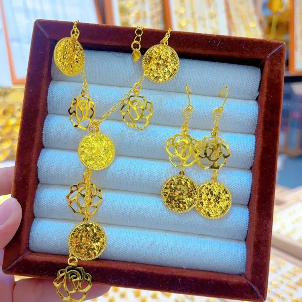 铜合金项链 新款时尚601-4-2精致拉丝磨砂民族风项链古法手工