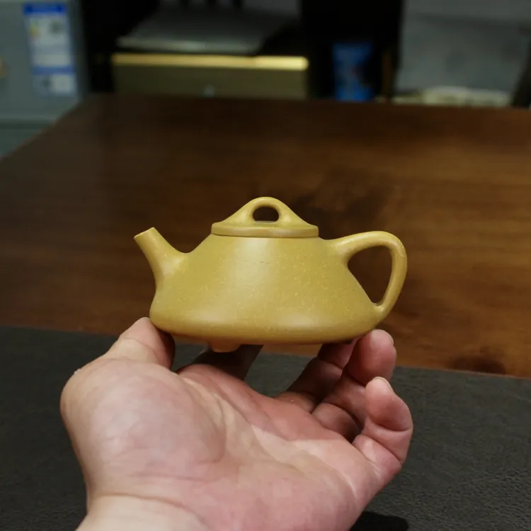 宜兴紫砂壶 子冶石瓢 黄金段 125cc