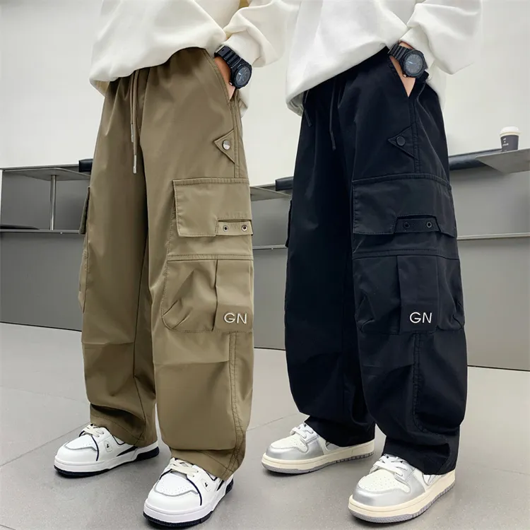 男童裤子2025新款中大童休闲秋季工装裤潮韩版宽松束脚裤儿童春秋