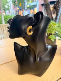 钛钢耳饰 螺旋式 设计 不掉色 精品 耳环
