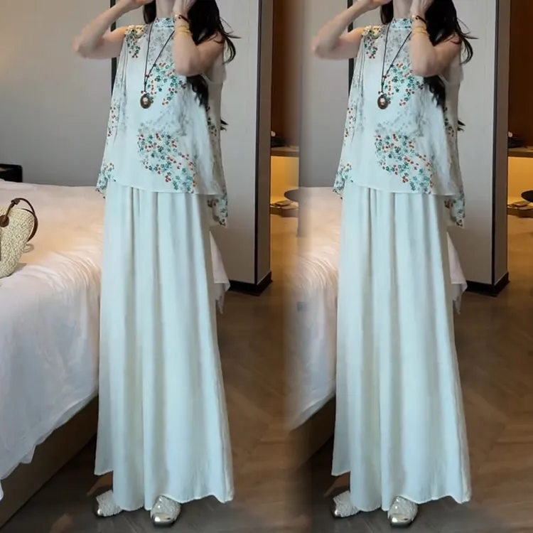 【有运费险】复古新中式国风无袖上衣女2025夏季新款时尚显瘦衬衫