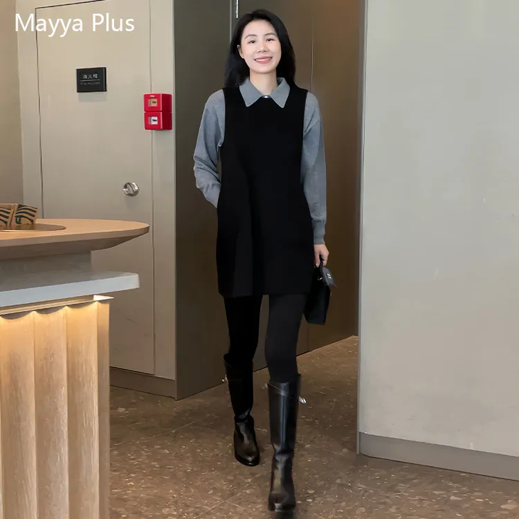 【赫拉之夜】Mayya Plus麦芽定制气质显瘦流光风梭织连衣裙32546617