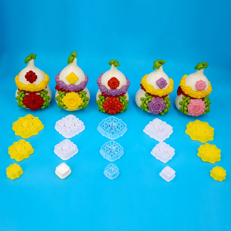 原创复古花纹如意福禄寿喜財字模具花饽饽花馍中式馒头装饰切磨具
