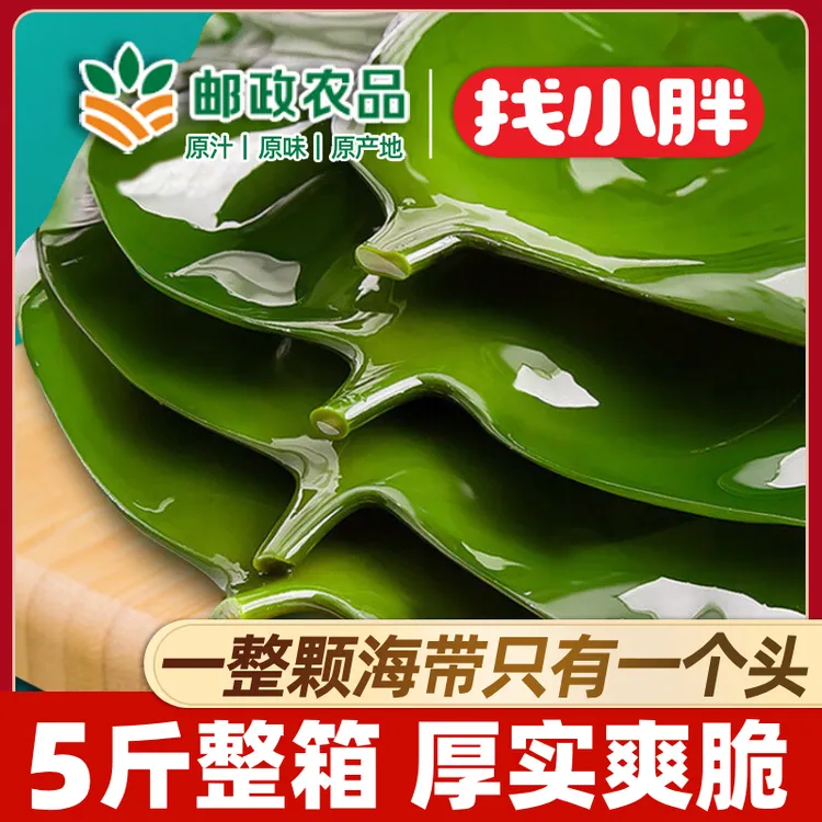 找小胖海带头荣成新鲜盐渍海带根厚海带精选15-25cm 到手净重5斤 