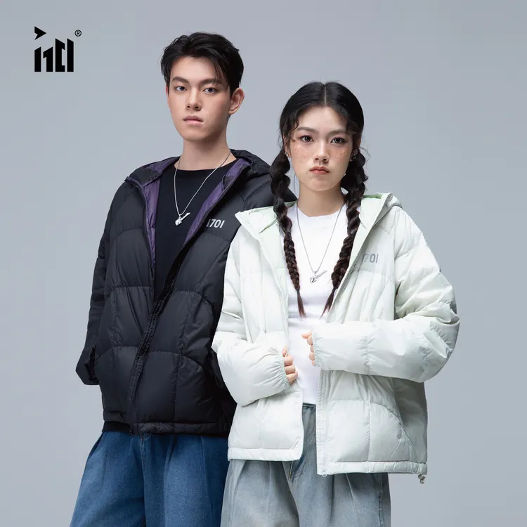 1701轻便连帽羽绒服男女同款90绒秋冬保暖轻量户外