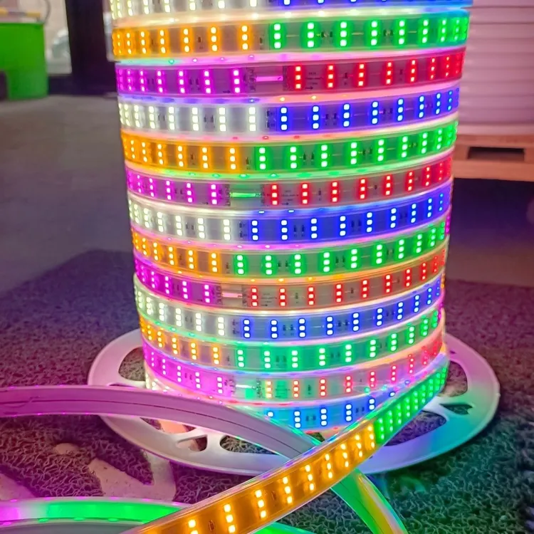 led灯带七彩跑马变色灯条防水户外流水招牌门头氛围灯