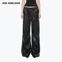 ANN ANDELMAN 25秋 时尚设计休闲百搭高腰降落伞皮裤