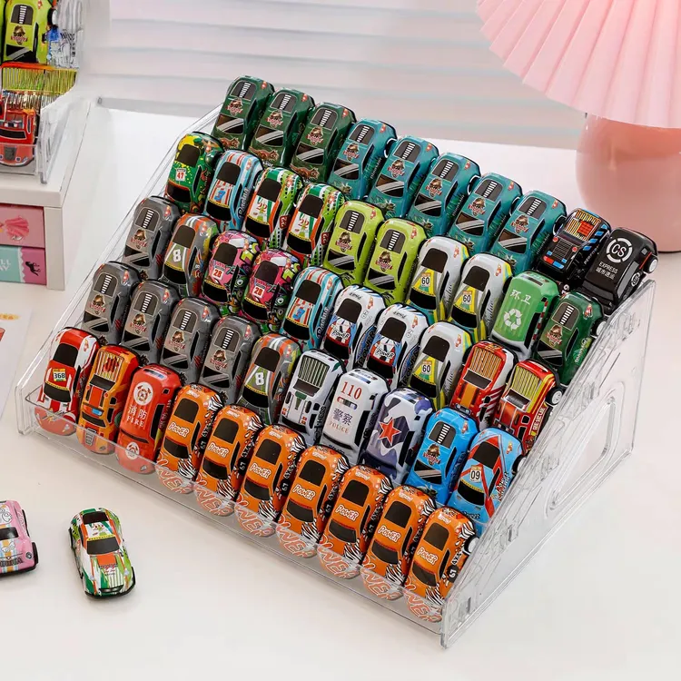 儿童玩具车展示架亚克力阶梯1:64多美卡合金模型小汽车多层收纳架