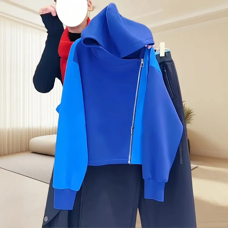 运动户外时尚连帽长袖2025年秋季中青年适用宽松加厚拉链开衫连帽