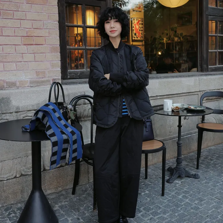 TT设计师【小夜曲】时尚高级感慵懒感白鹅绒葫芦格羽绒服TT191491