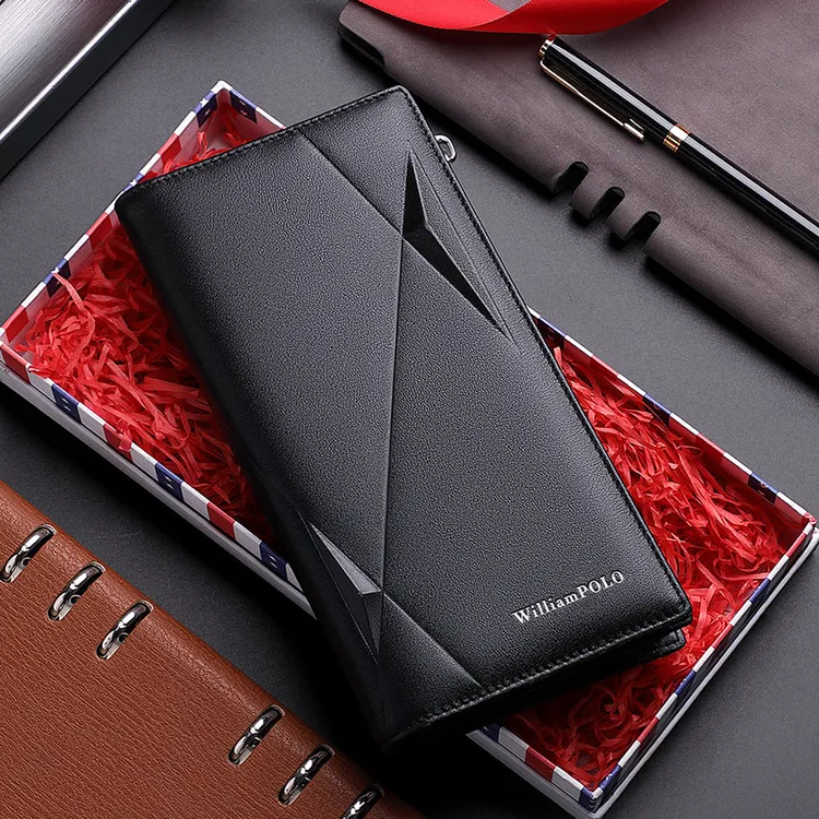 钱包专柜正品名牌男正宗牛皮手拿包手包钱夹长款真皮送老公礼物