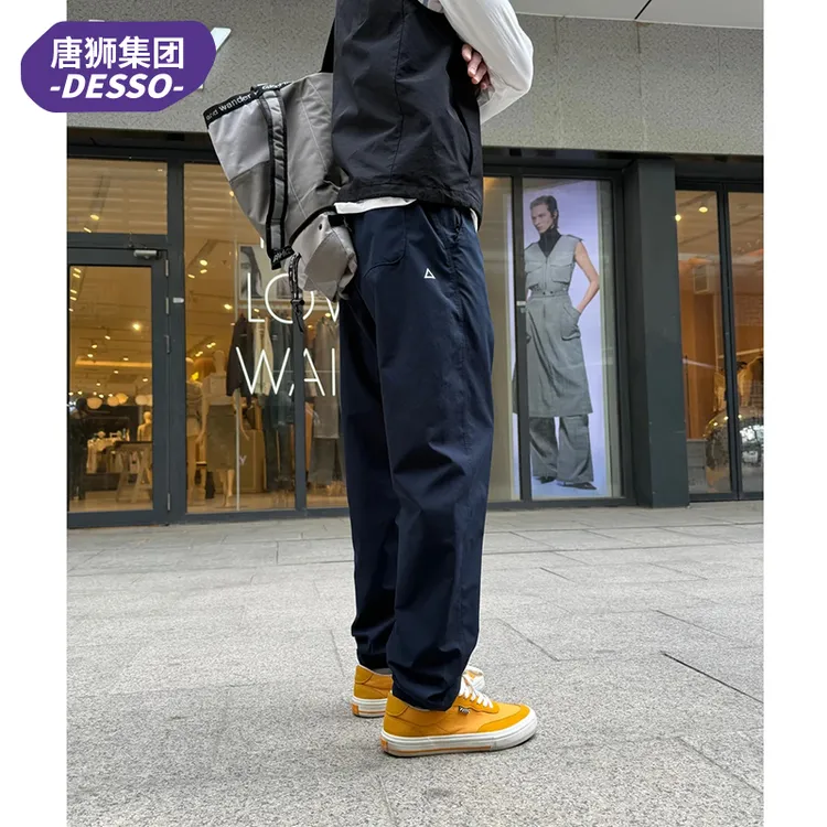 唐狮集团DESSO小三角白标宽松锥形直筒美式工装裤男女同款休闲裤