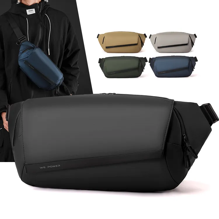 日韩休闲风男士运动斜挎包腰包户外骑行时尚斜挎背包男学生胸包潮