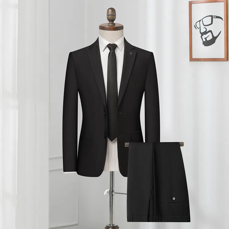 【西服+西裤】西装套装男士结婚礼服商务正装新郎西服两件套装男
