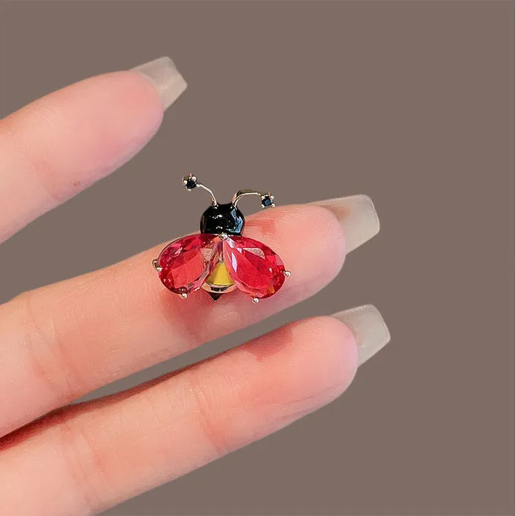 合金胸针 A水晶蜜蜂可爱日系小胸针胸花女高档精致防走光领口西装