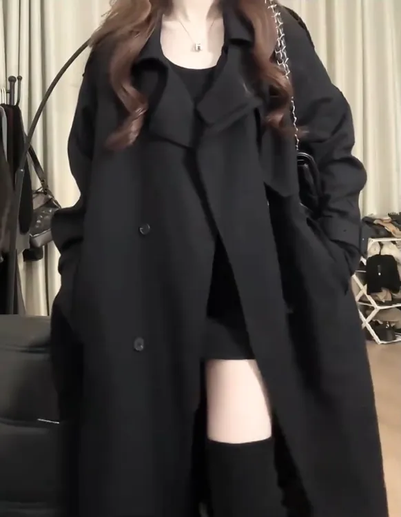 高级感风衣外套女秋季2025年新款流行中长款英伦风小个子气质大衣