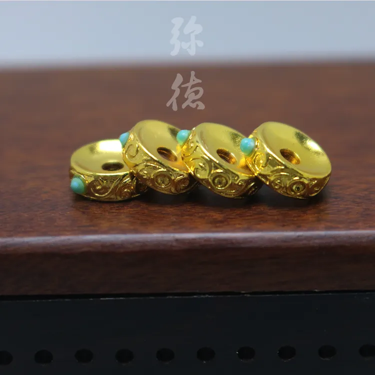 意大利8k工艺卡环文玩配饰隔片菩提椰蒂星月diy猴头手串配件