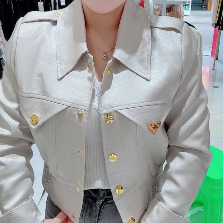 翻领轻奢修身型女韩版短外套